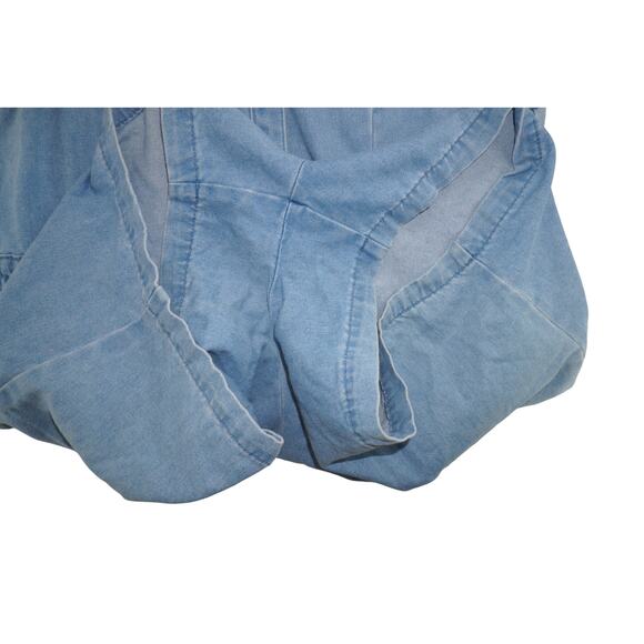 Eloquii Elements Light Wash Chambray Ruffle Sleeve Denim Romper Size 20 - Picture 7 of 7